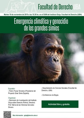 EMERGENCIA CLIMÁTICA Y GENOCIDIO DE LOS GRANDES SIMIOS