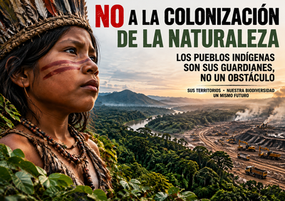No a la colonización de la naturaleza.