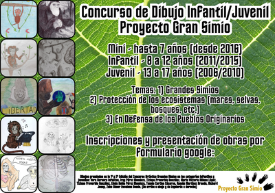 Proyecto Gran Simio lanza concurso de dibujo.